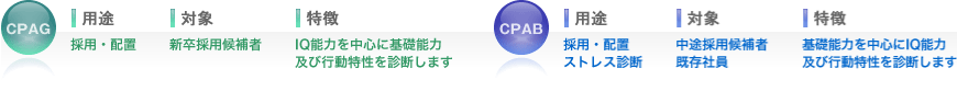 CPA用途・対象・特徴